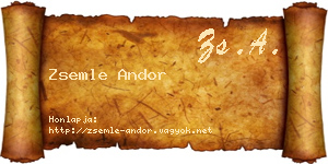 Zsemle Andor névjegykártya